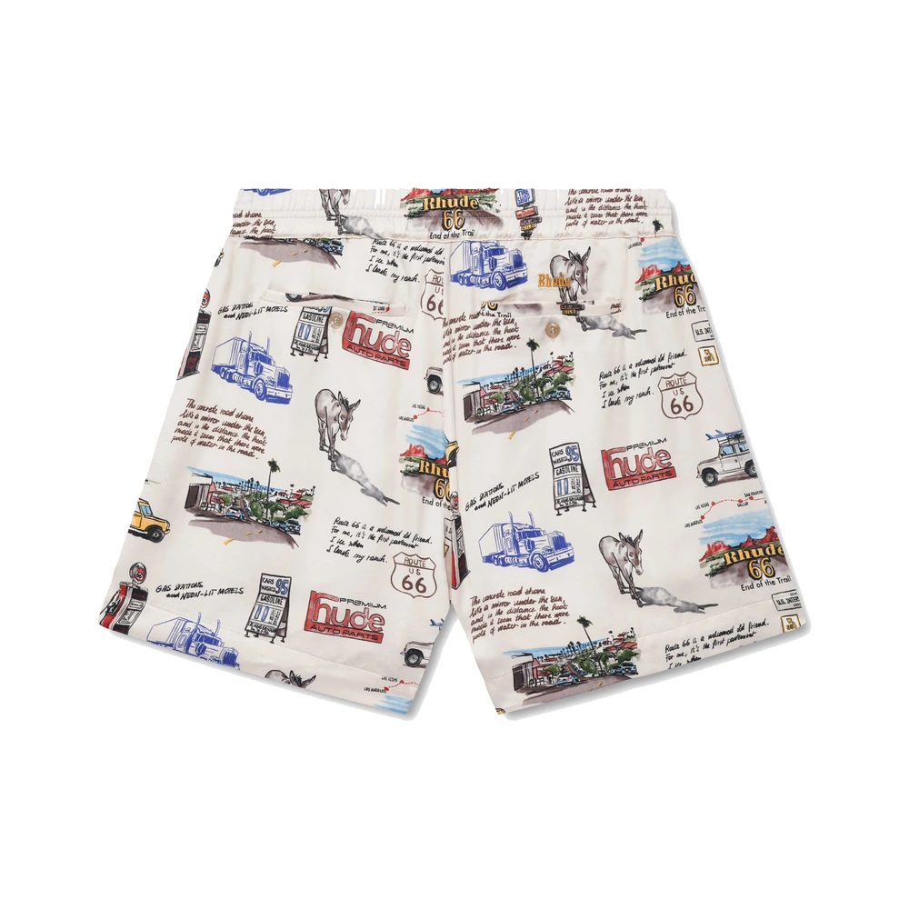 Rhude Highway One PJ Shorts White / Multi