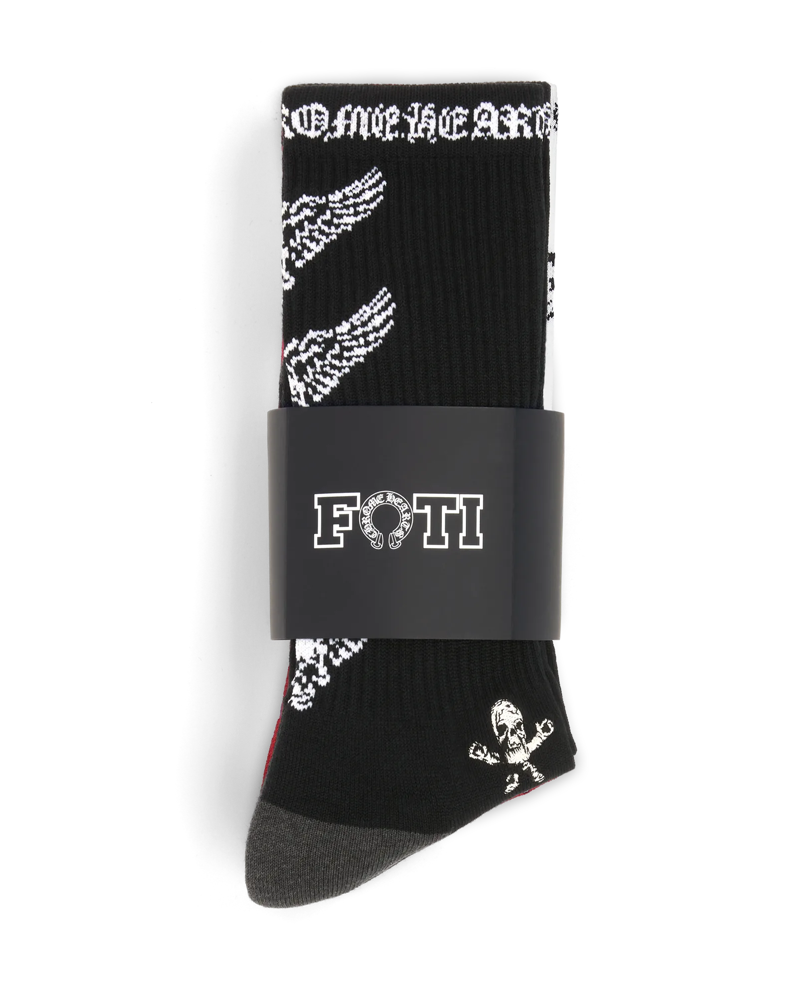 Chrome Hearts Foti Socks Black White Red