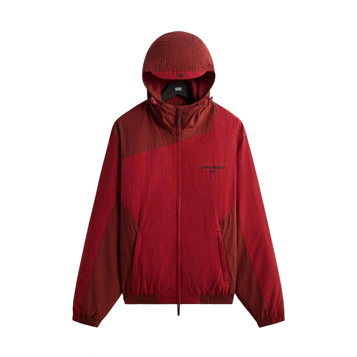 Kith & New Balance Poplin Mix Madison V Jacket Biking Red
