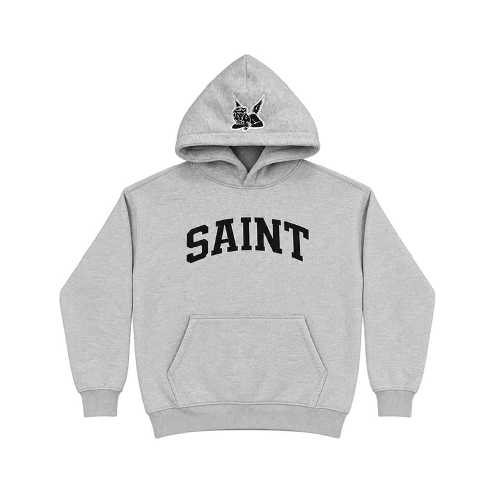 Saint Heavyweight Brushed Hoodie Silver League
