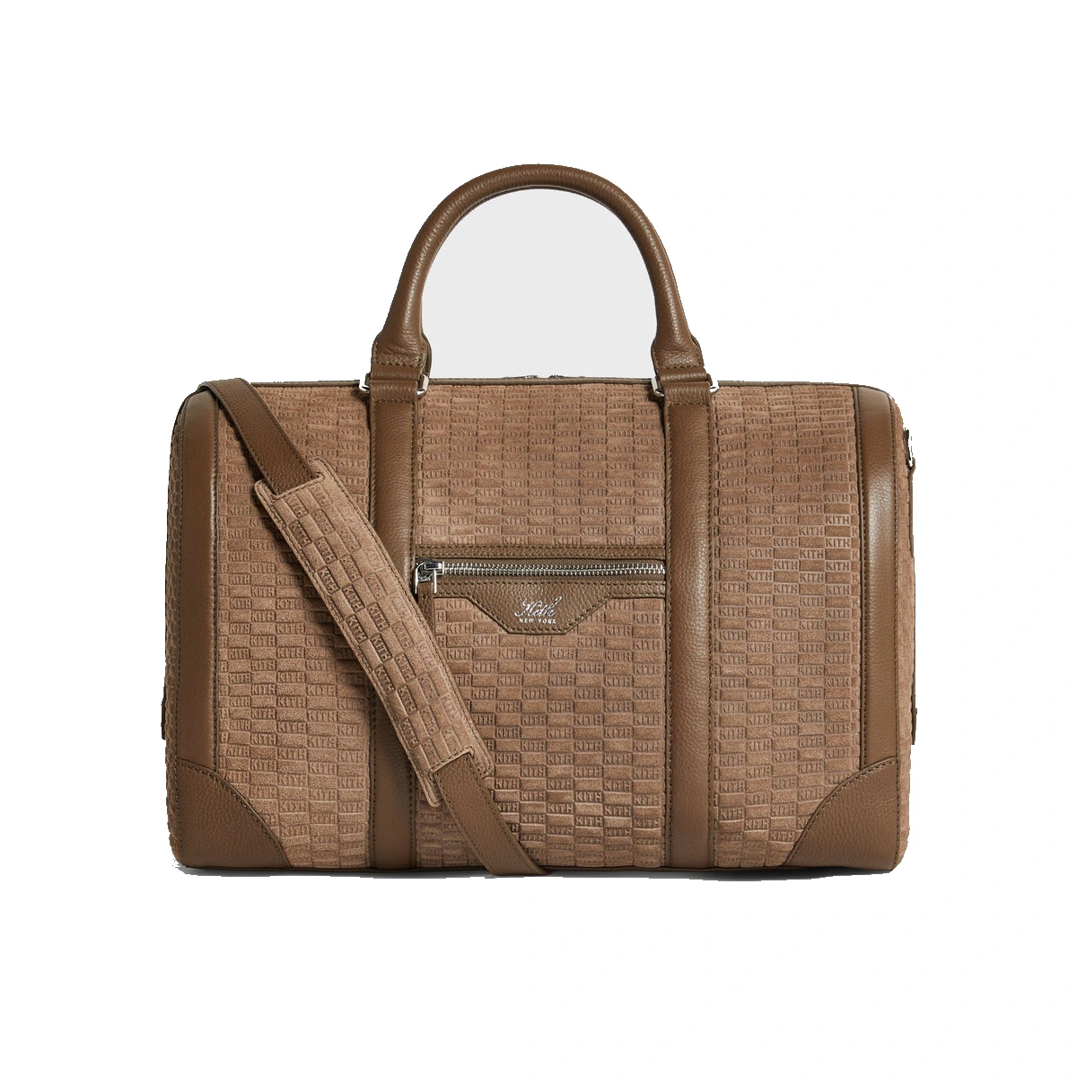 Kith Monogram Suede Traveler K40 Duffle Bag Java