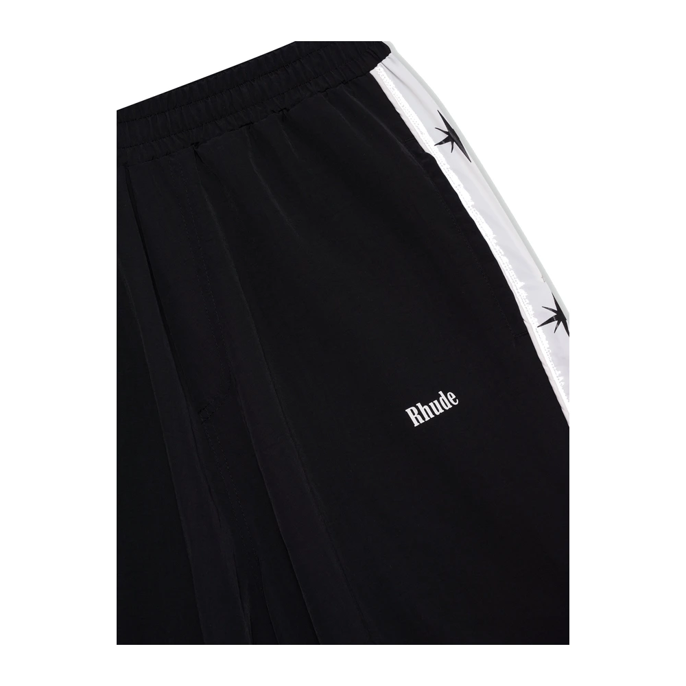 Rhude x Pirelli Star Piping Parachute Track Pant Black / Off White