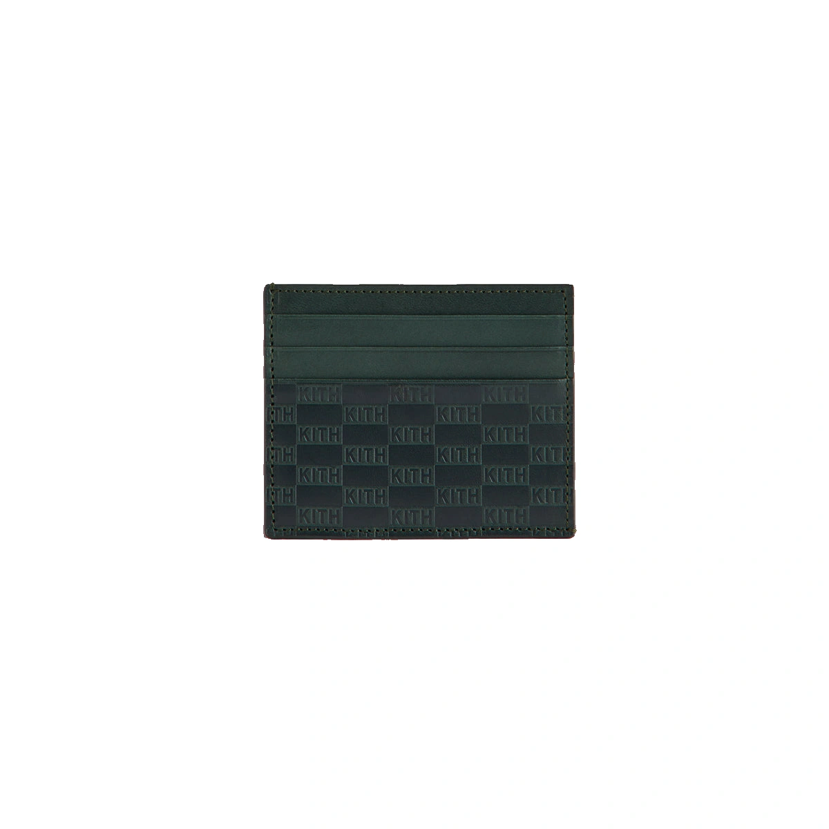 Kith Monogram Leather Card Holder Equestrian
