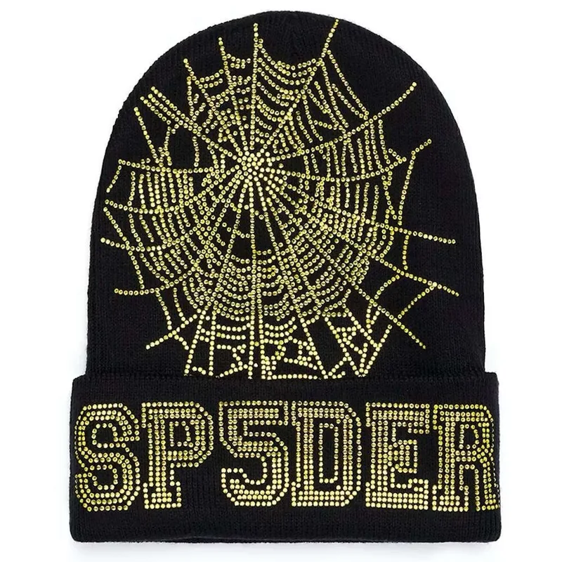 Sp5der Web Beanie Onyx/Yellow