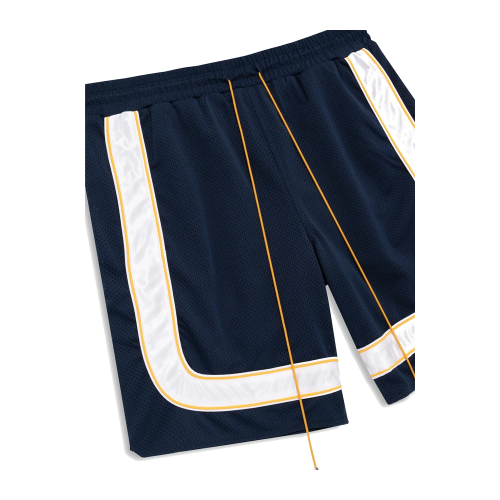 Rhude Mesh Piping Baggy Track Short Navy / White (RHSS26SH02041-NYW)