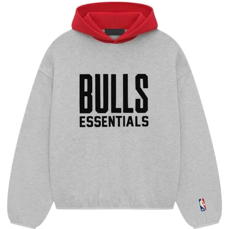 Fear of God Essentials NBA Bulls Hoodie Light Heather