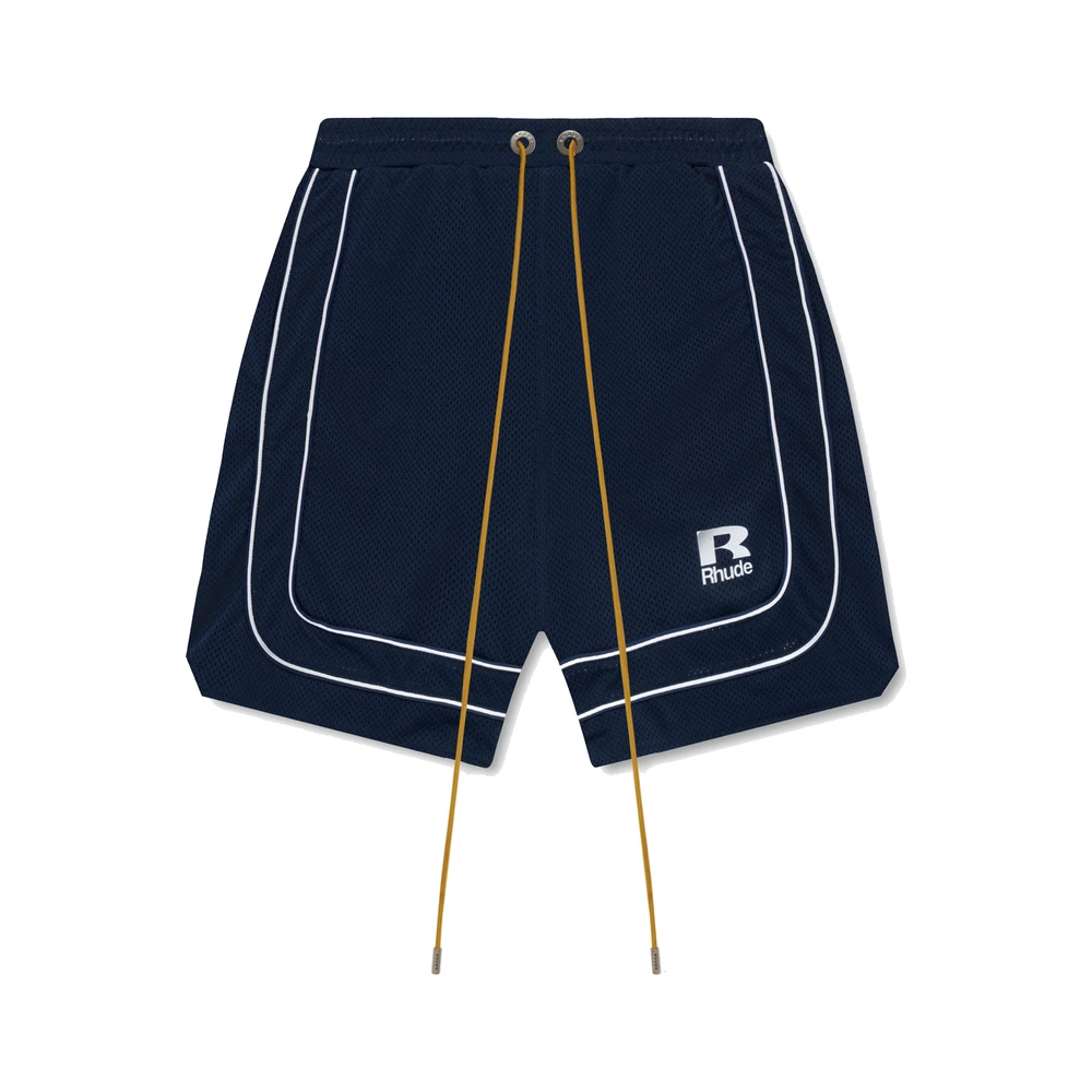 Rhude Mesh Piping Baggy Track Short Navy / White (RHSS26SH01041-NVW)