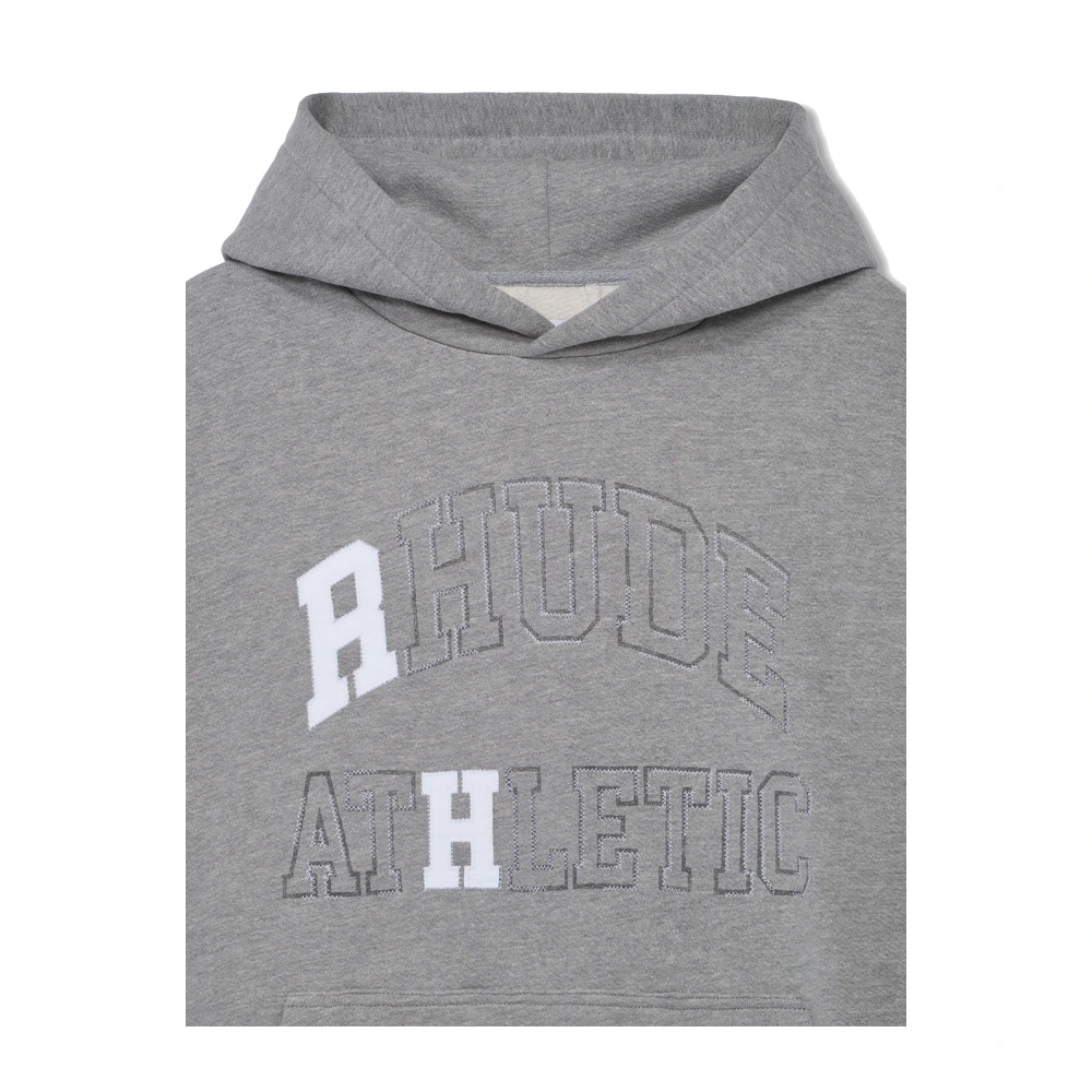 Rhude Athletic Hoodie Heather Grey / White