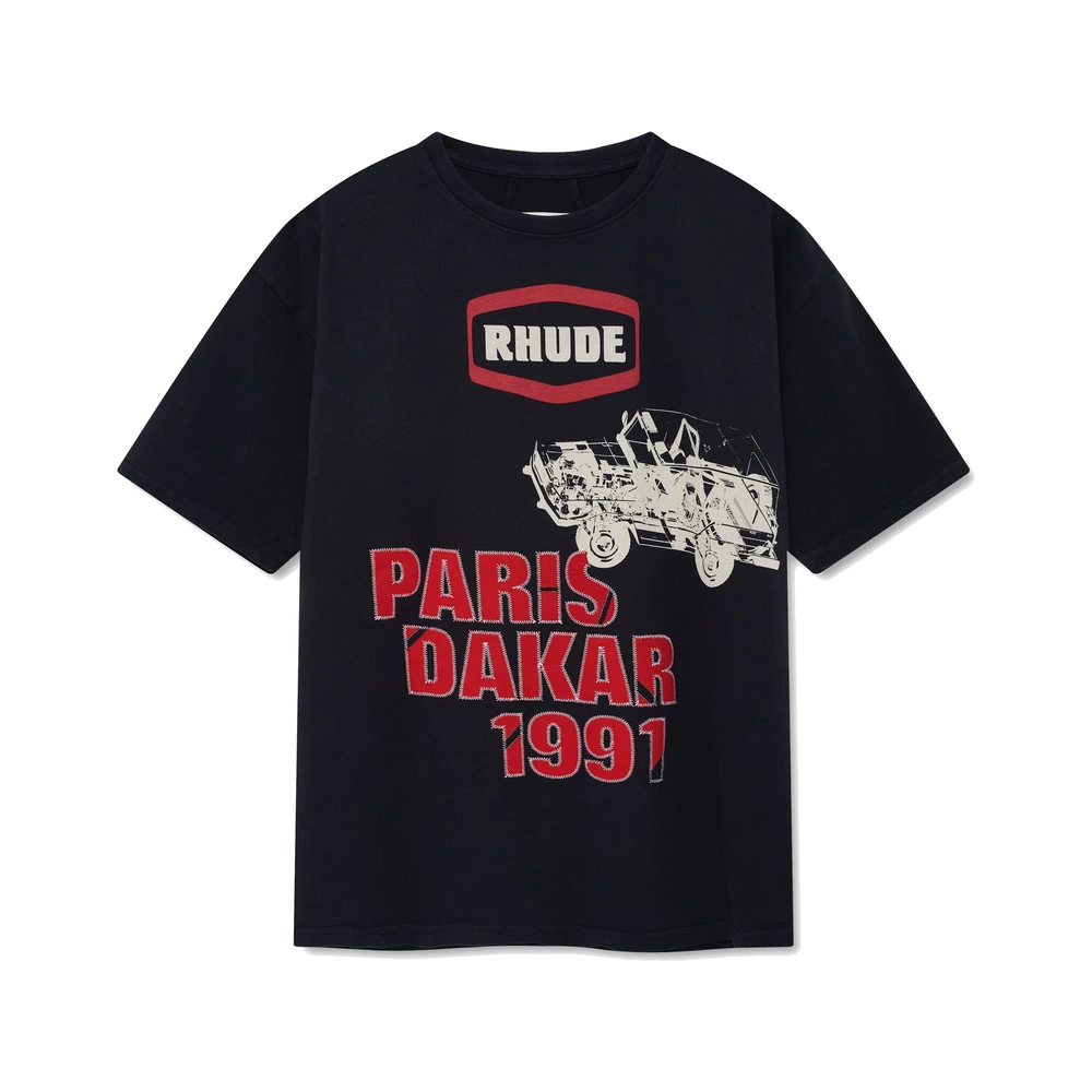 Rhude Awd Patch Tee Vintage Black / Red / Yellow