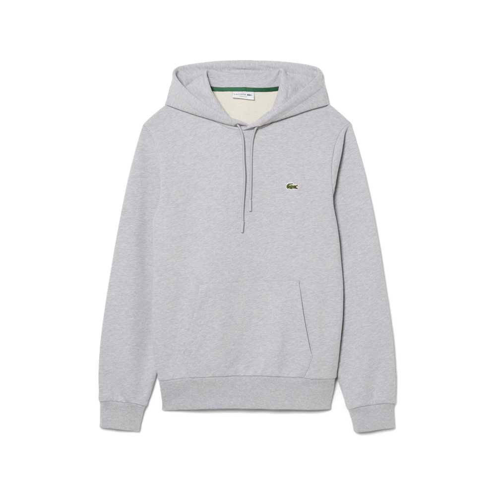 Lacoste Cotton Fleece Hoodie Grey Chine