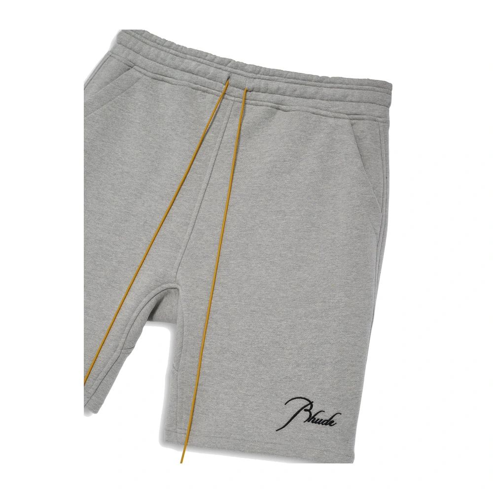 Rhude Classique Sweat Shorts Heather Grey / Black (RHSS26SH01829-HGB)