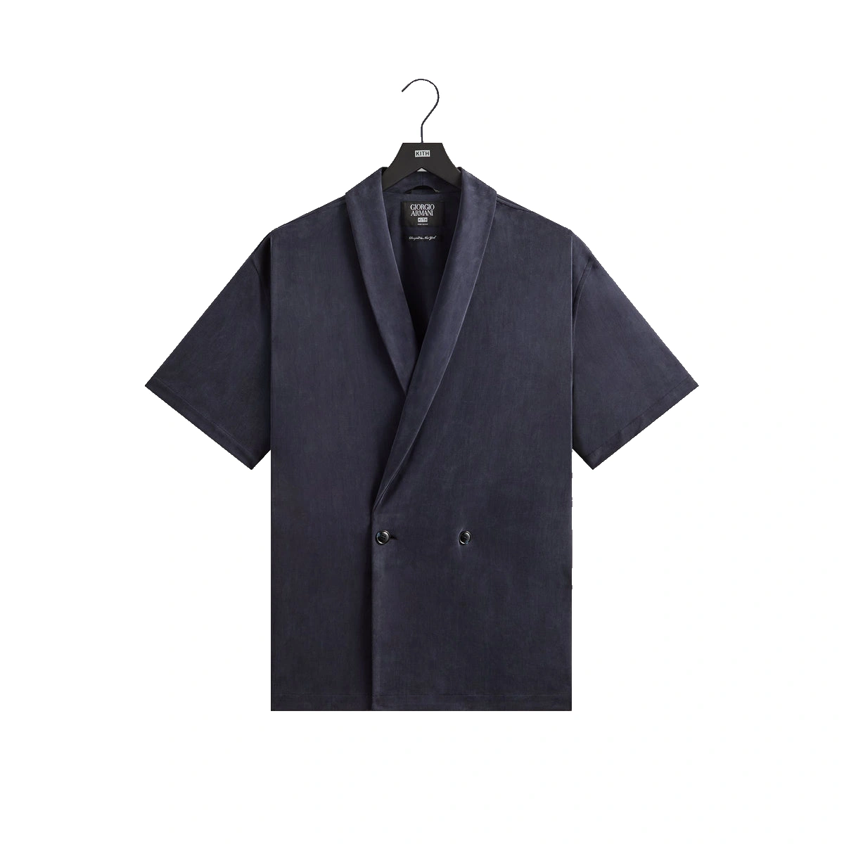 Giorgio Armani & Kith Short Sleeve Thompson Crossover Shirt Nocturnal