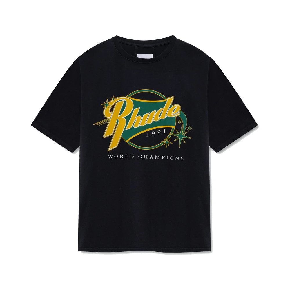 Rhude Full Count Tee Vintage Black / Yellow / Green