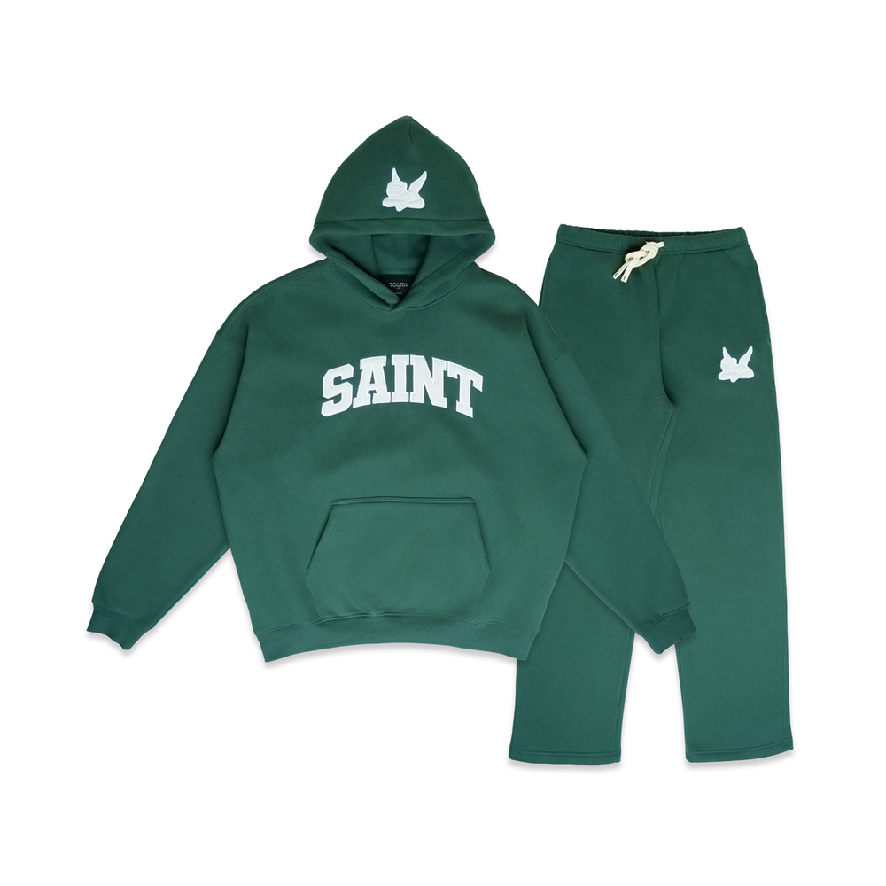 Saint x Ana Cruz Heavyweight Brushed Set Evergreen Cream