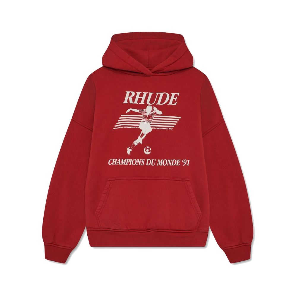 Rhude Set Piece Hoodie Vintage Red