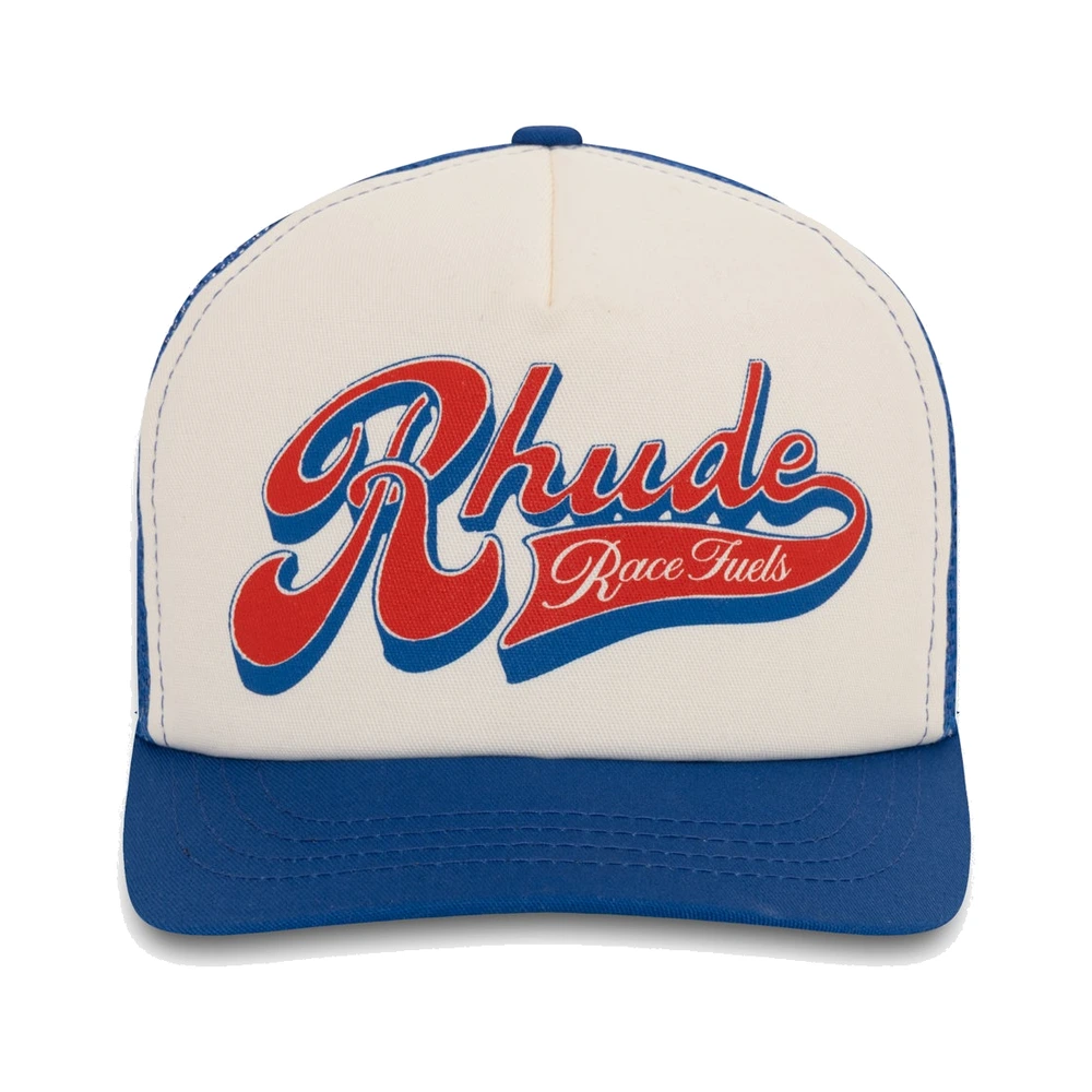 Rhude Pit Stop Trucker Hat White / Blue / Red