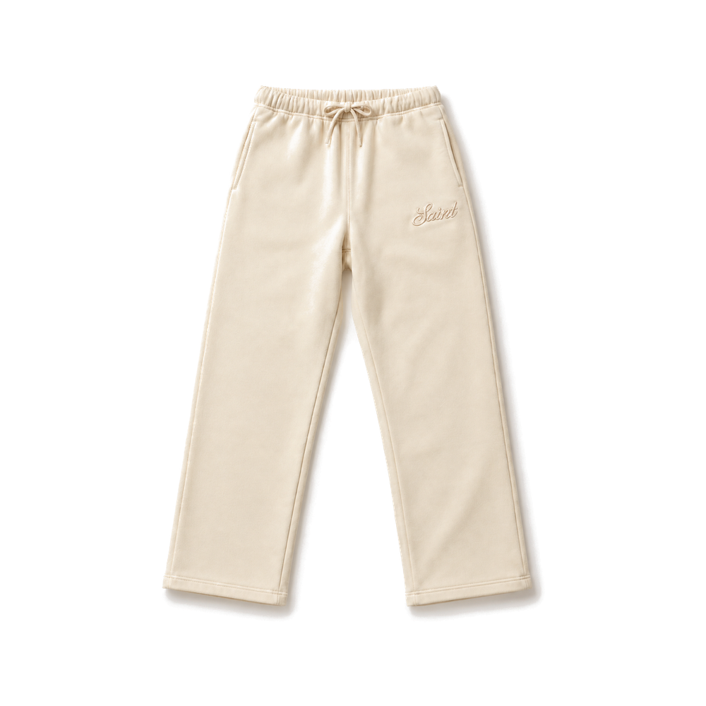 Saint Relaxed Heavyweight Ivory Dust Joggers