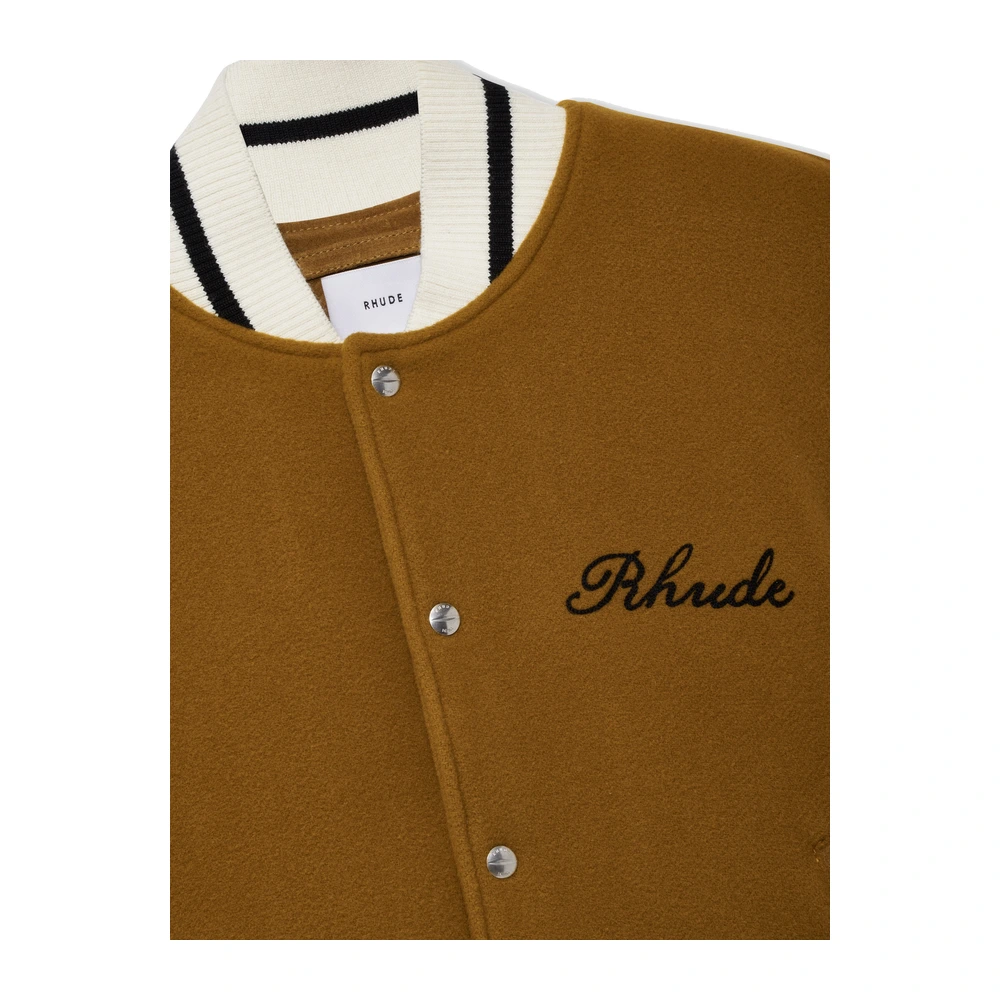Rhude Formal Varsity Jacket Mustard / White