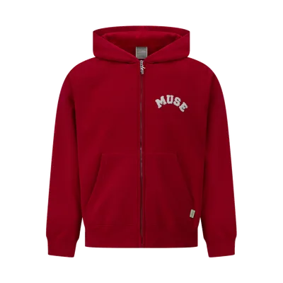 CBM Heavyweight Chenille Zip Up Cherry