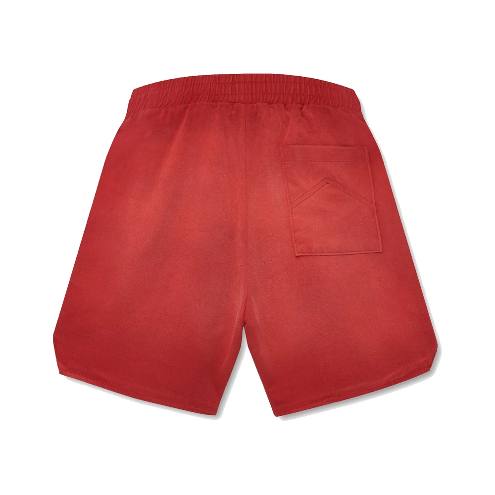 Rhude Washed Rh Logo Track Short Washed Red / White
