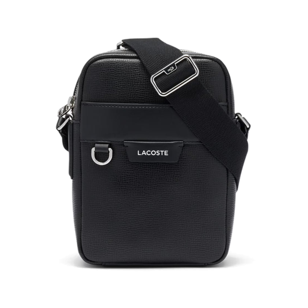 Lacoste-Ossian Leather Satchel Noir