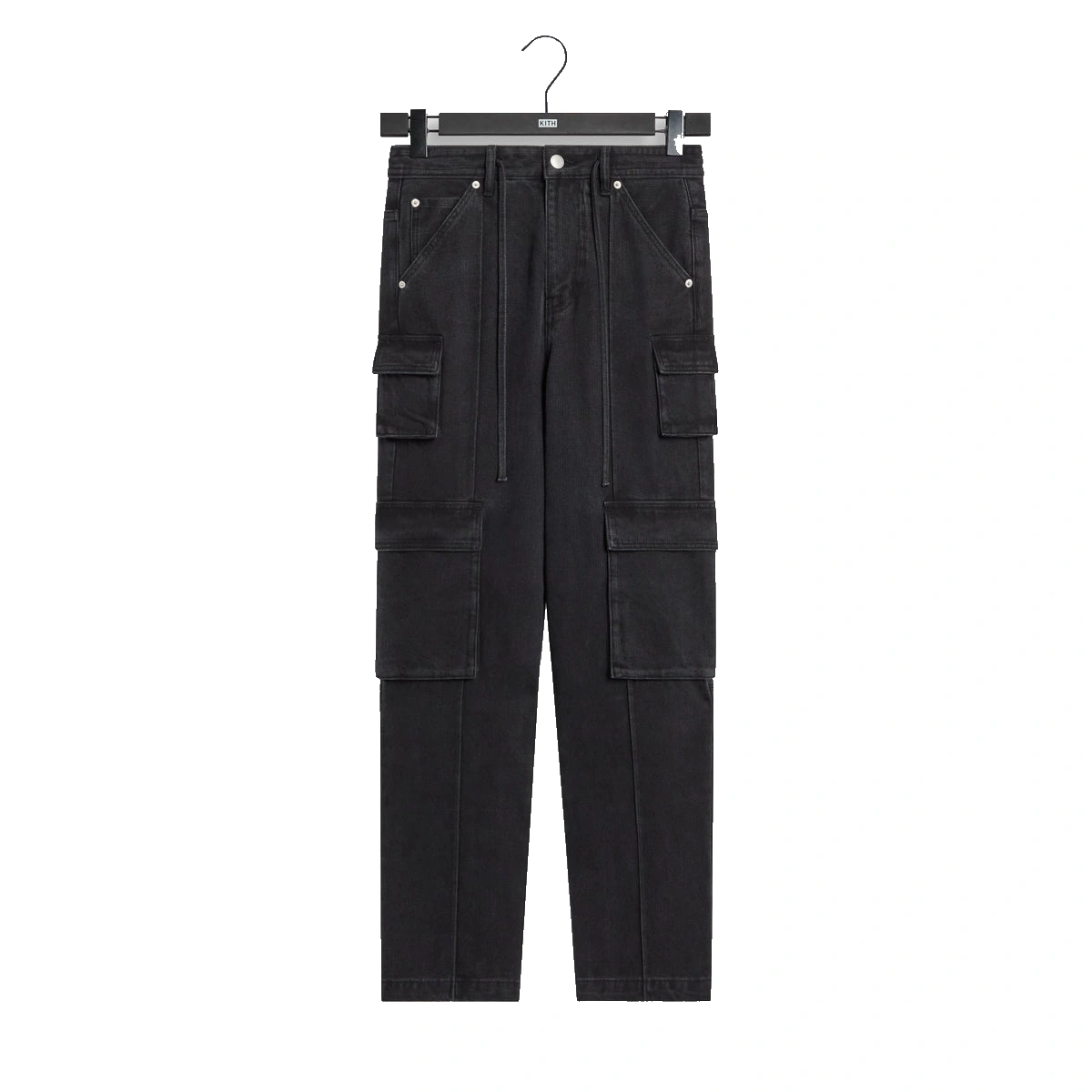 Kith Herringbone Denim Zane Cargo Pant Black