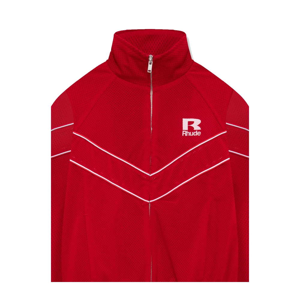 Rhude Mesh Piping Raglan Track Jacket Red / White