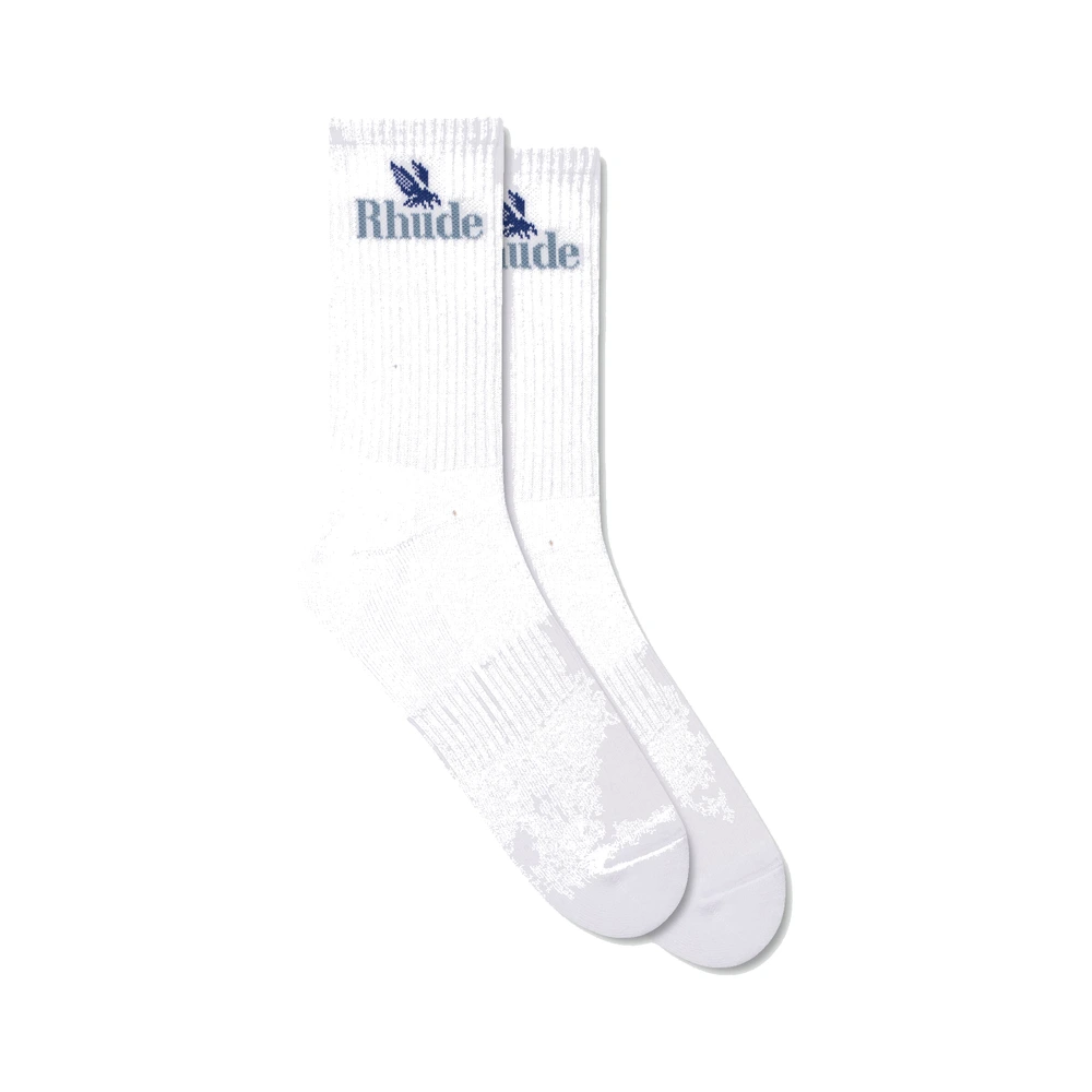 Rhude Rossa Logo Sock Blue / White