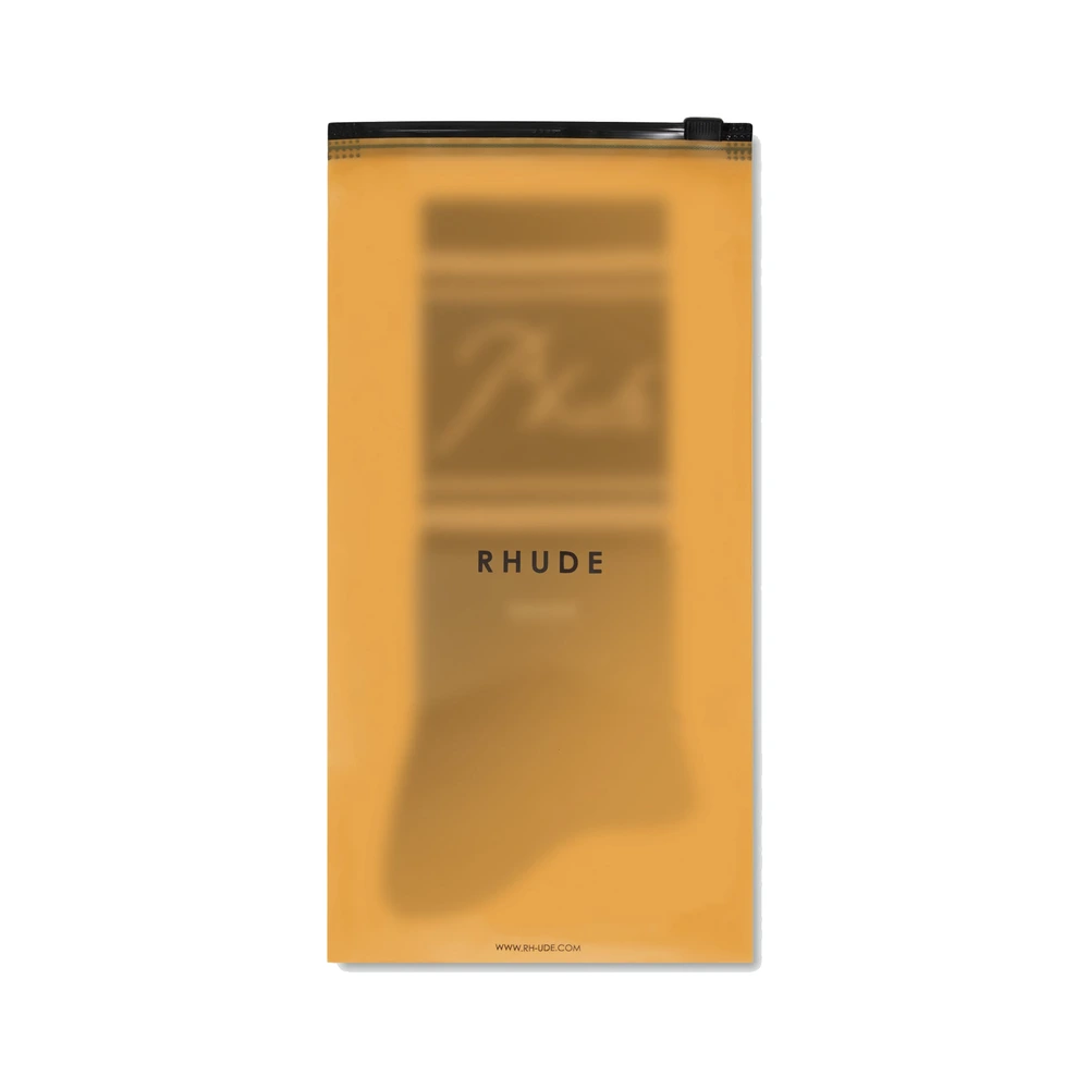 Rhude Script Logo Sock Black / Gold