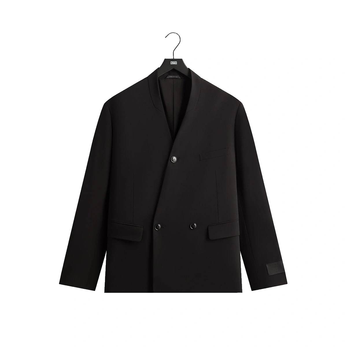 Giorgio Armani &Kin Milano Crepe Collarless Jacket Black
