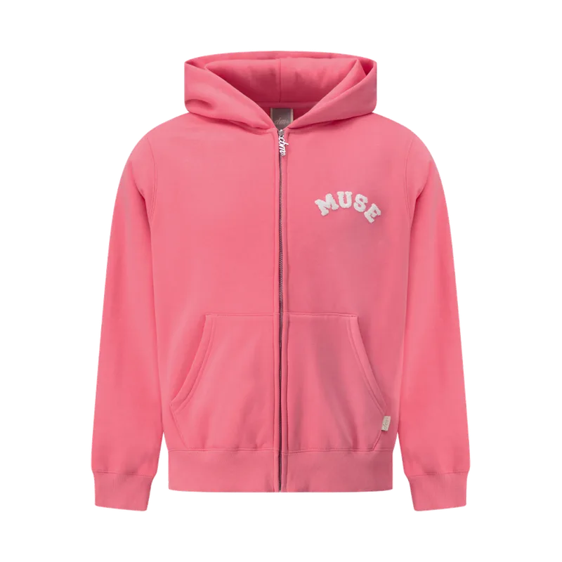 CBM Heavyweight Chenille Zip Up Blush