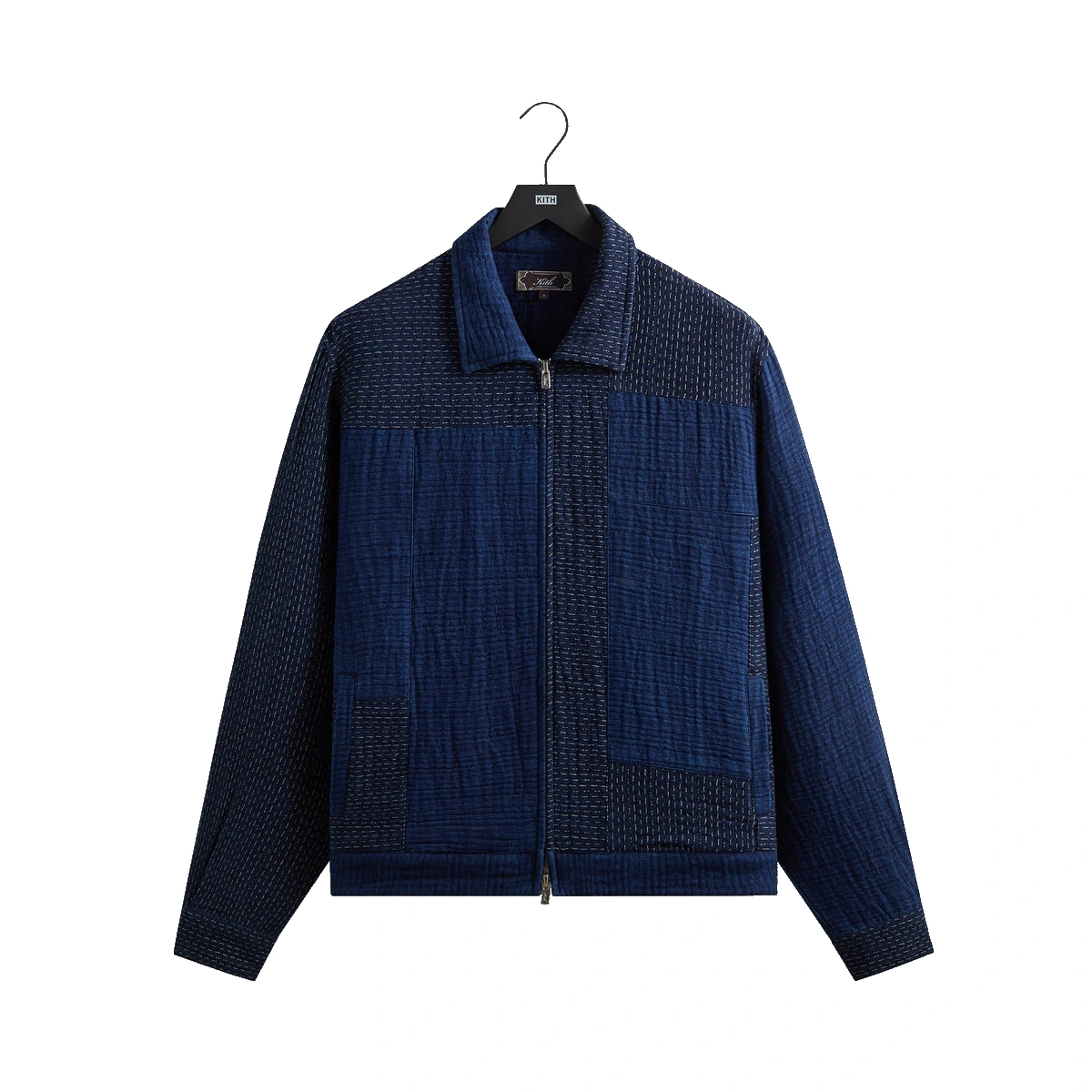 Kith Stitched Patchwork Connor Blouson Jacket Dark Indigo