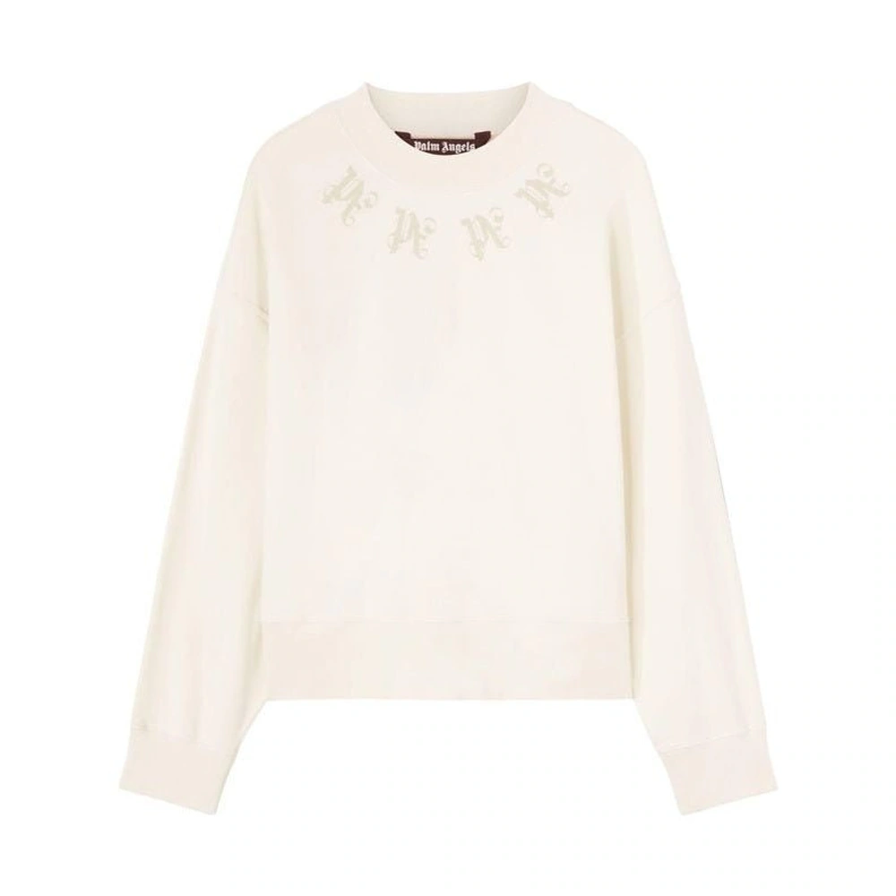 Palm Angels Statement Monogram Sweatshirt Light Beige