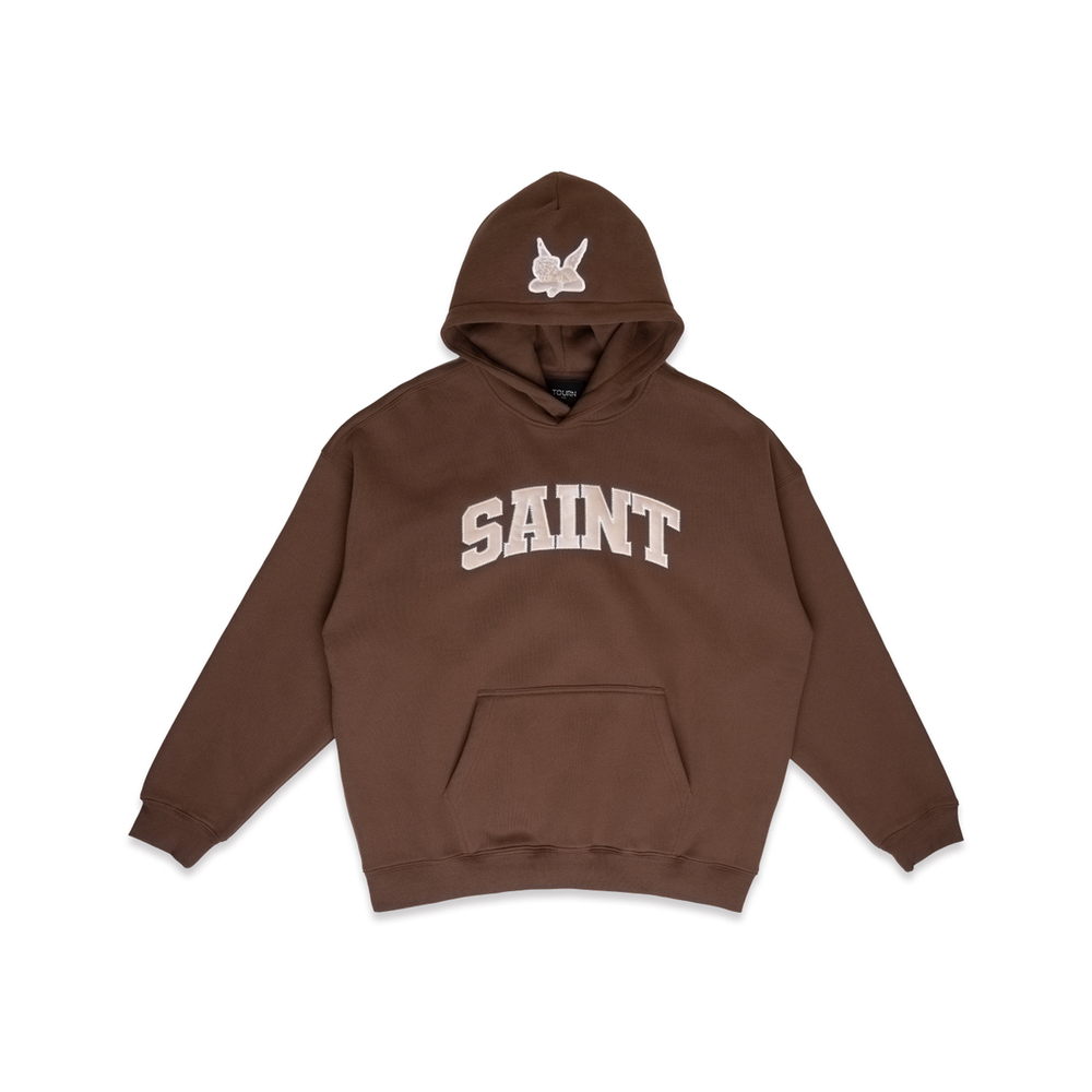 Saint Heavyweight Brushed Hoodie Warm Cocoa
