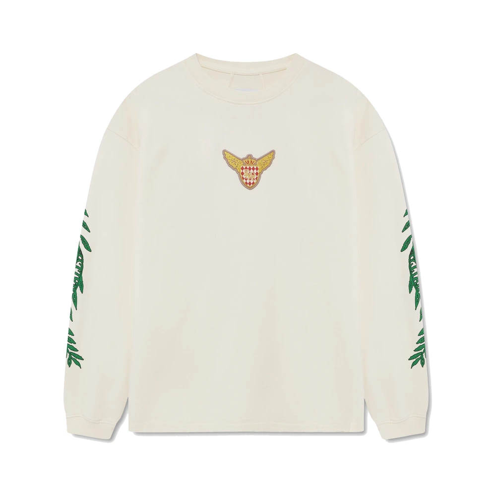 Rhude Tripoli Wreath LS Tee Vintage White / Green / Blue