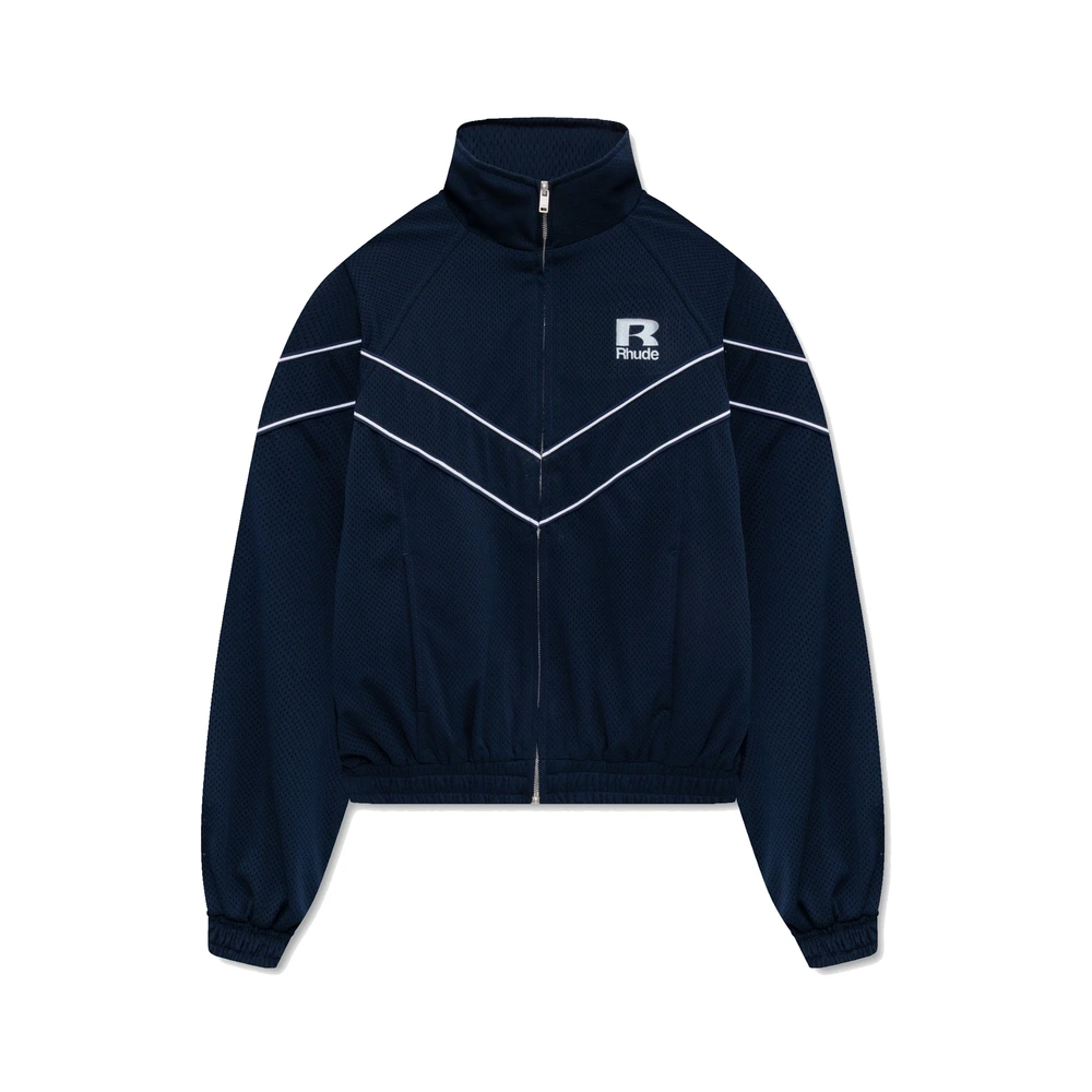 Rhude Mesh Piping Raglan Track Jacket Navy / White