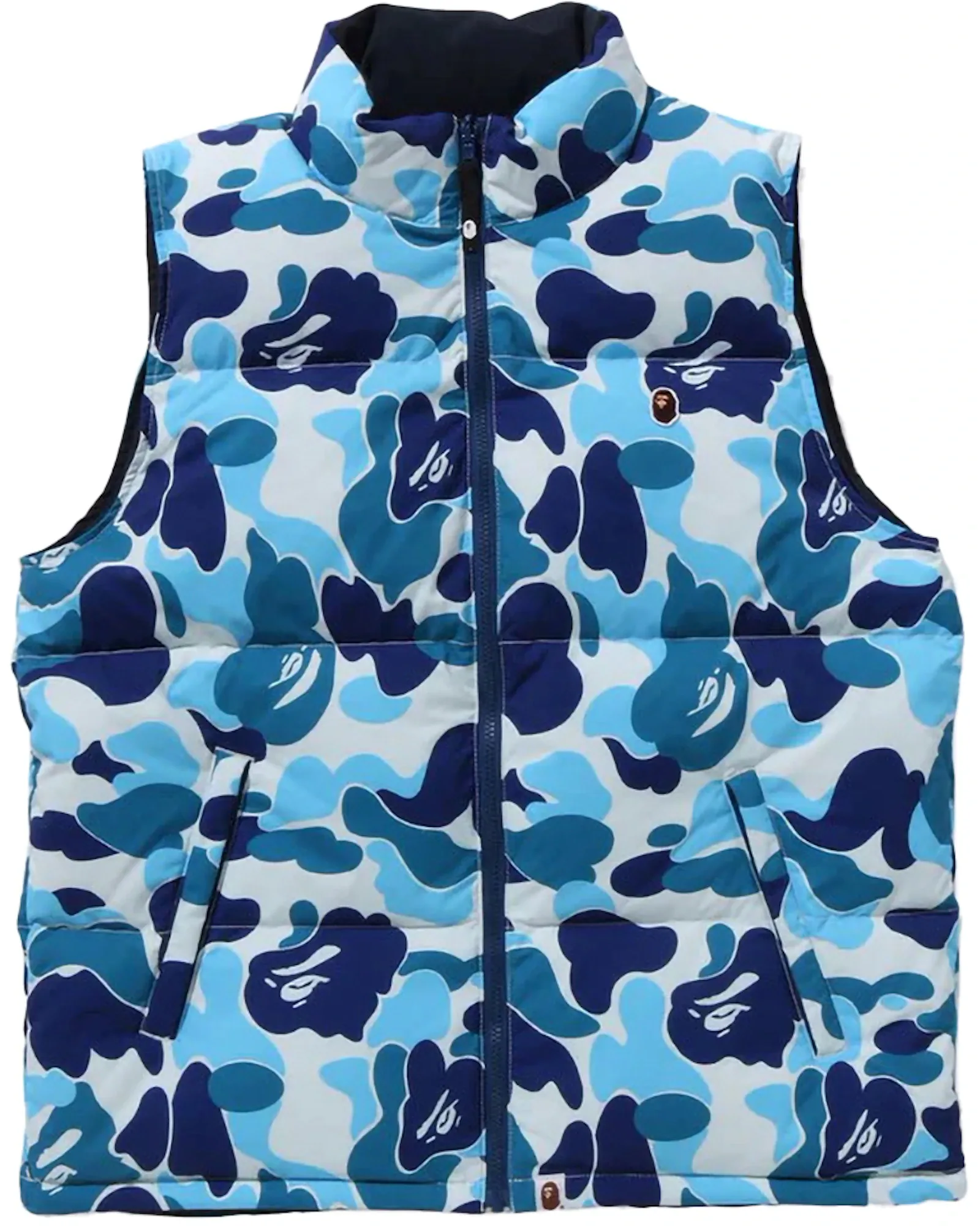 BAPE ABC Camo Reversible Down Vest Blue