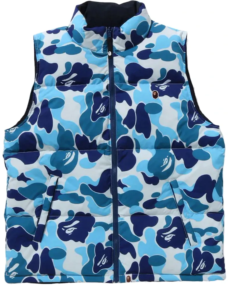 BAPE ABC Camo Reversible Down Vest Blue