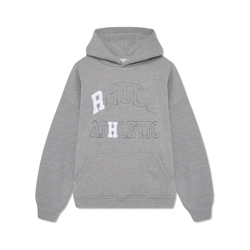 Rhude Athletic Hoodie Heather Grey / White