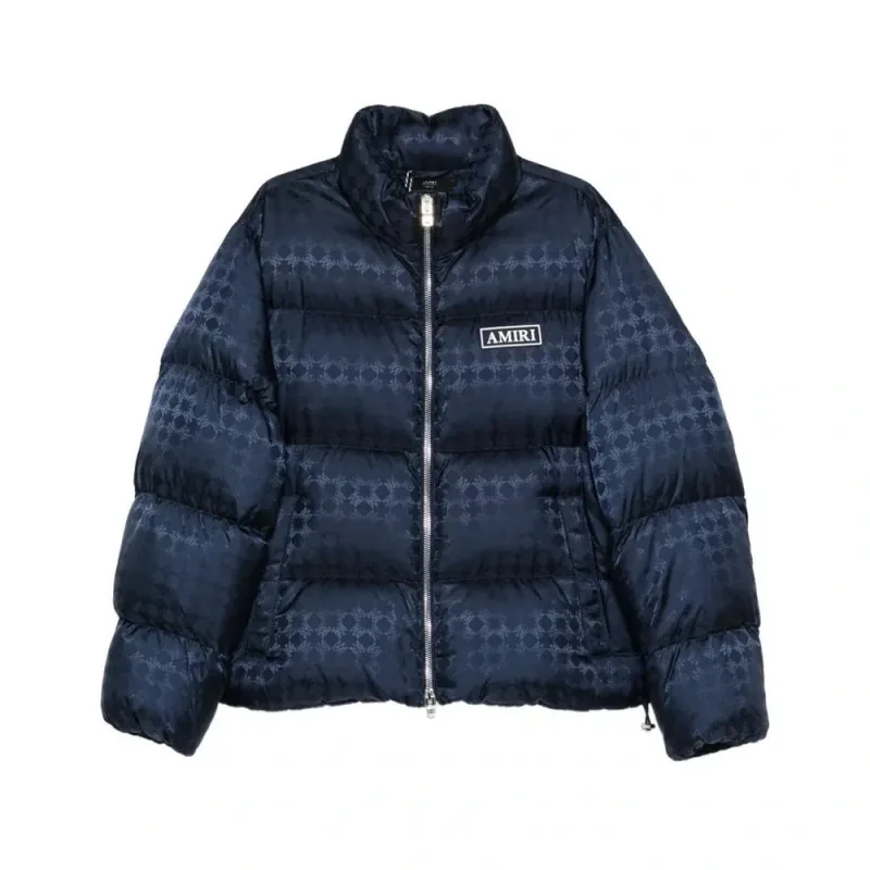 Amiri MA Quad Jacquard Puffer Jacket Navy