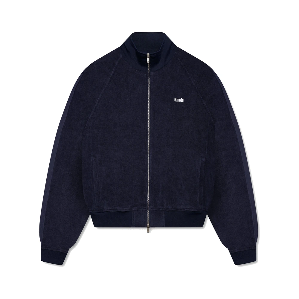 Rhude Hamptons Towel Track Jacket Navy / White