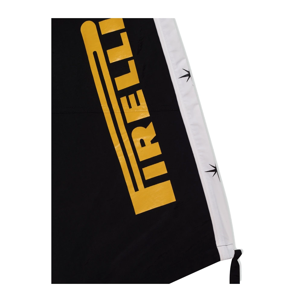 Rhude x Pirelli Star Piping Parachute Track Pant Black / Off White