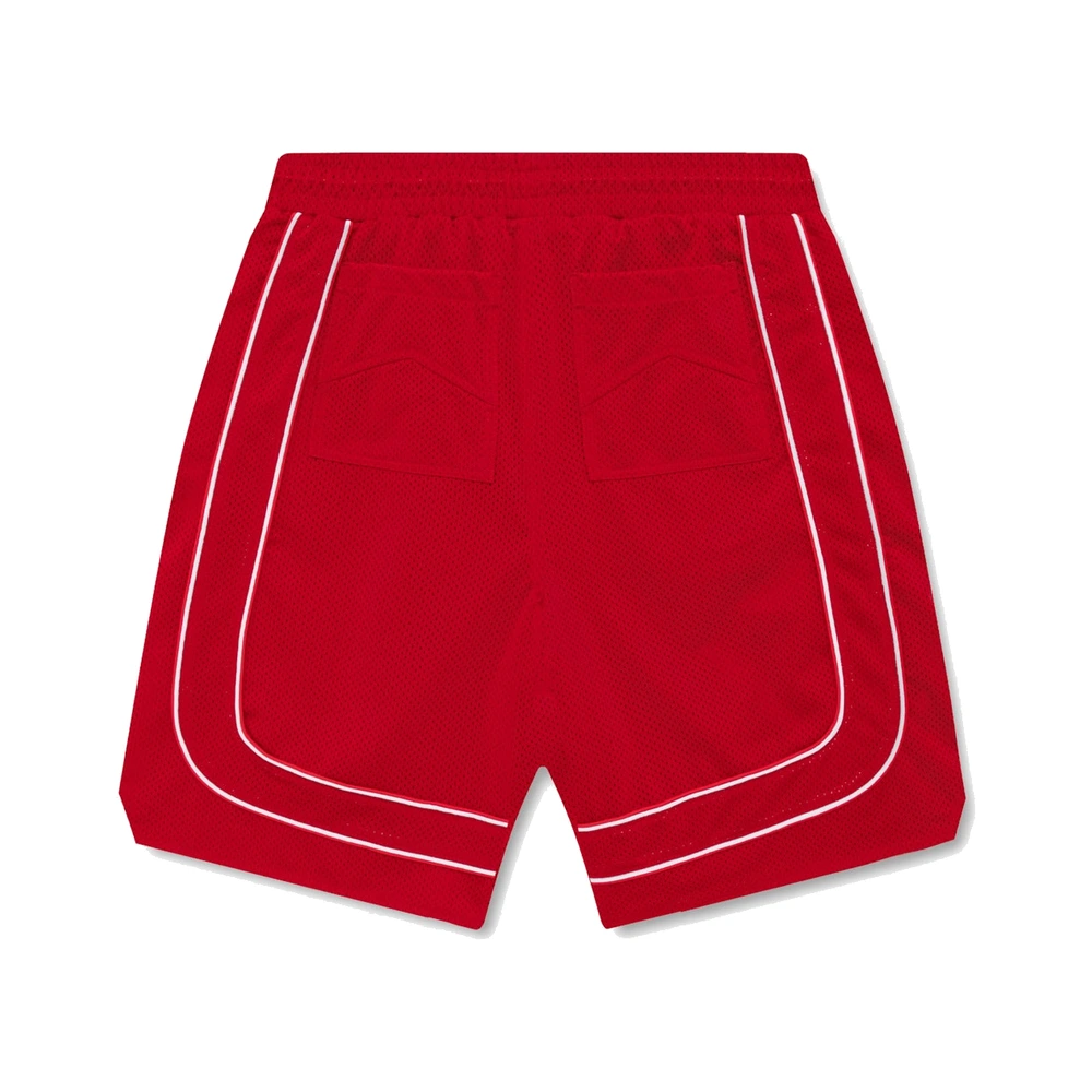 Rhude Mesh Piping Baggy Track Short Red / White