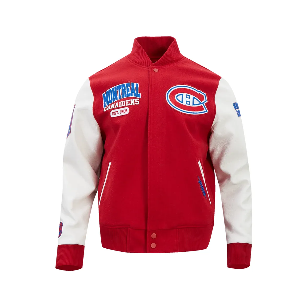 Pro Standard Montreal Canadians Varsity Jacket Red