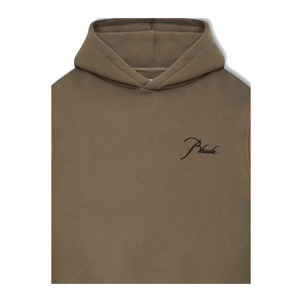 Rhude Classique Side Zip Pullover Hoodie Moss