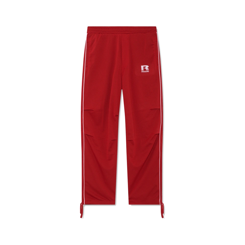 Rhude Mesh Piping Parachute Track Pant Red / White