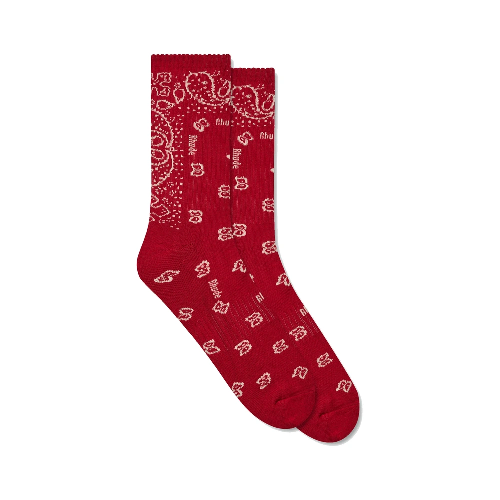Rhude Bandana Sock Red / White