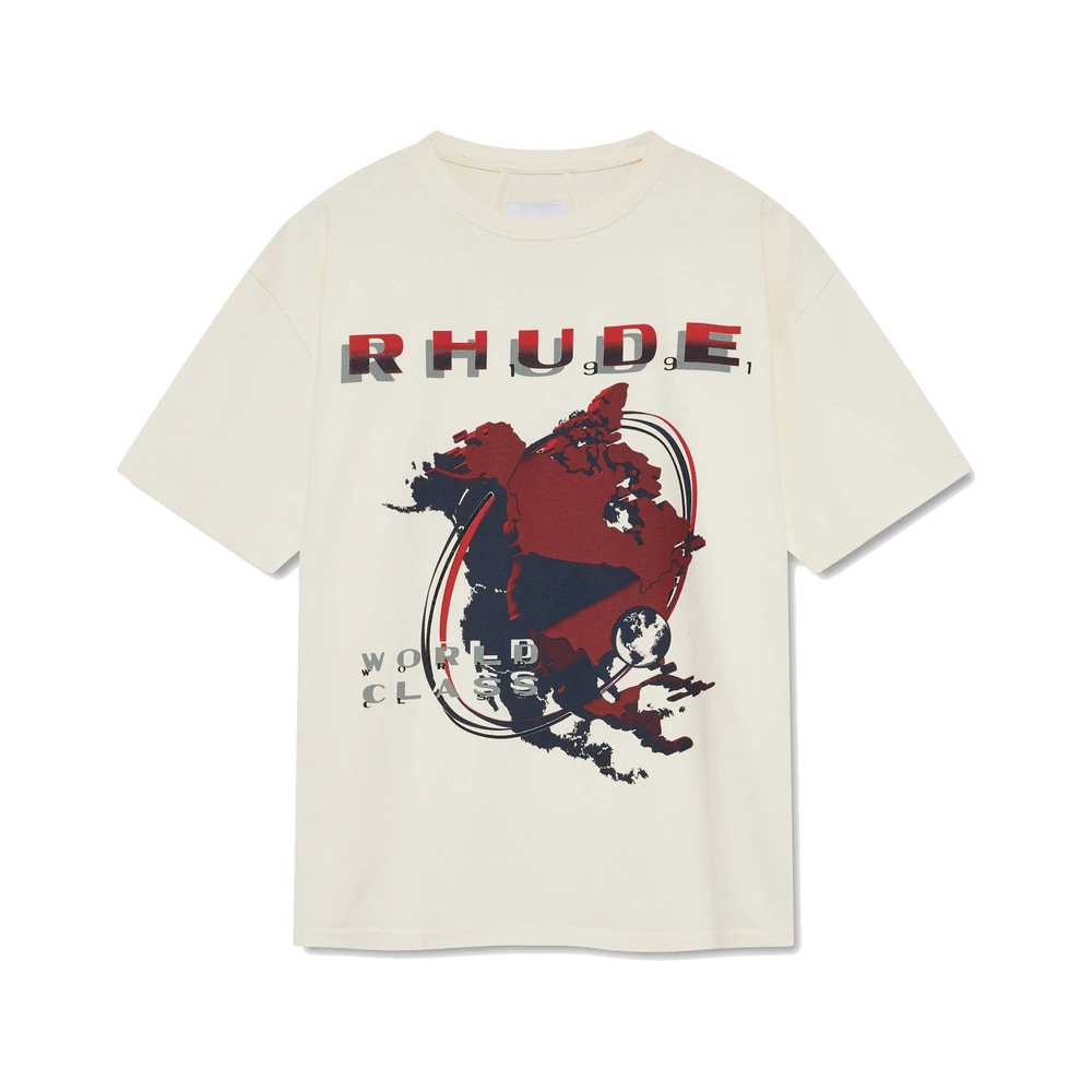 Rhude Du Monde 91 Tee Vintage White / Black / Red