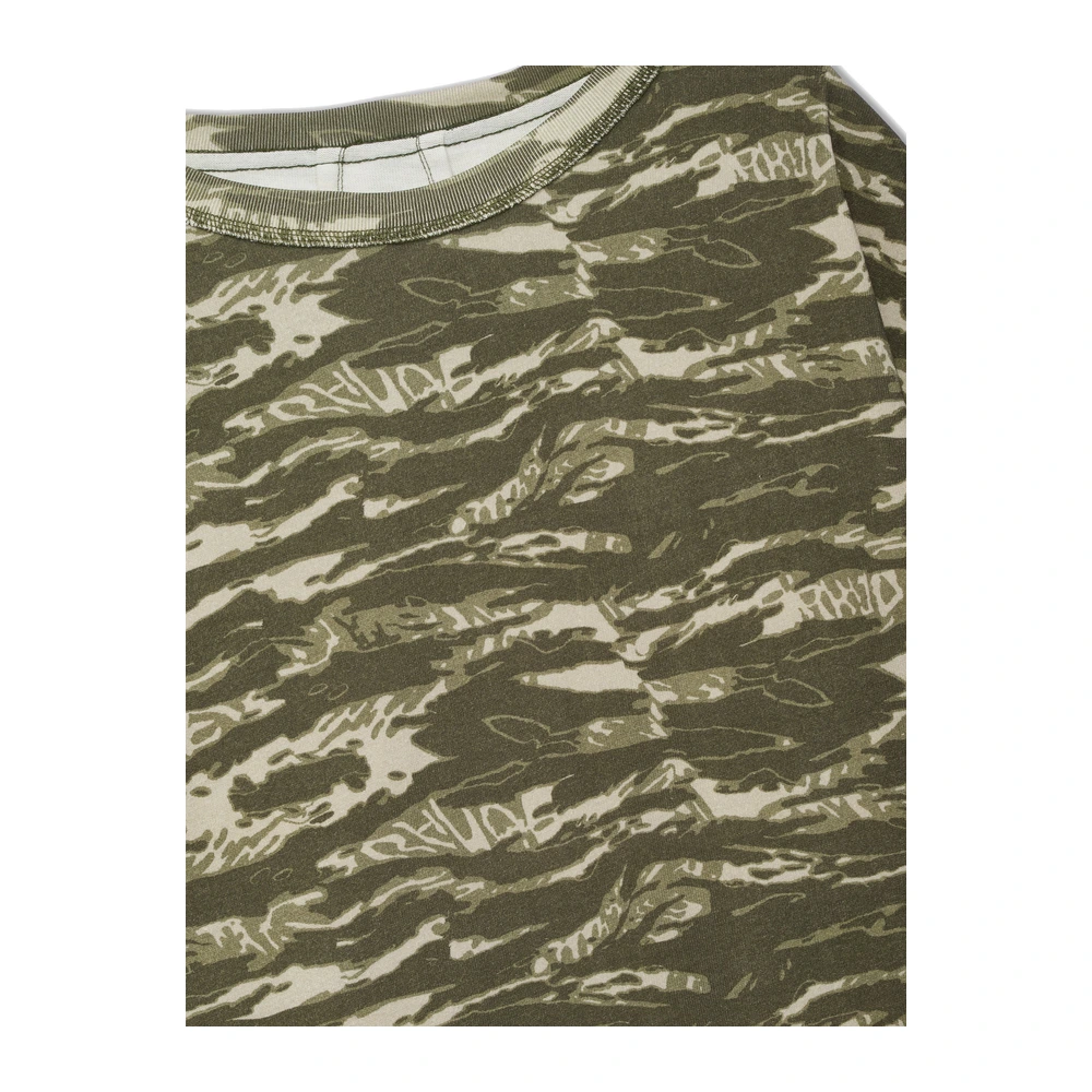 Rhude Tiger Camo Double-Layered Tee Multi Green