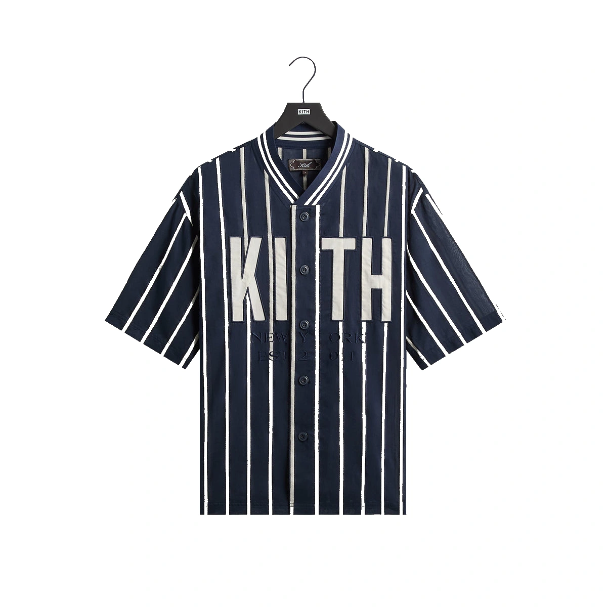 Kith Silk Linen Chenille Stripe Pacey Shirt Nocturnal